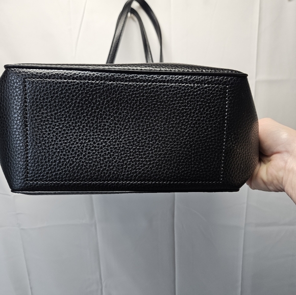 Anne Klein Vintage Black Vegan Tote Bag with Gold Accent - Picture 5 of 6